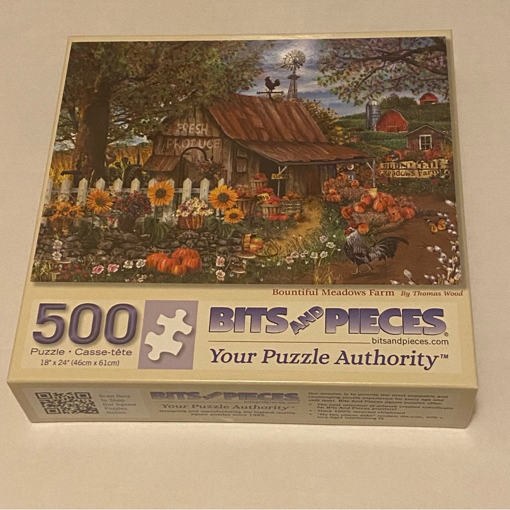 Bits and Pieces 500 Piece Puzzle Bountiful Meadows Farm